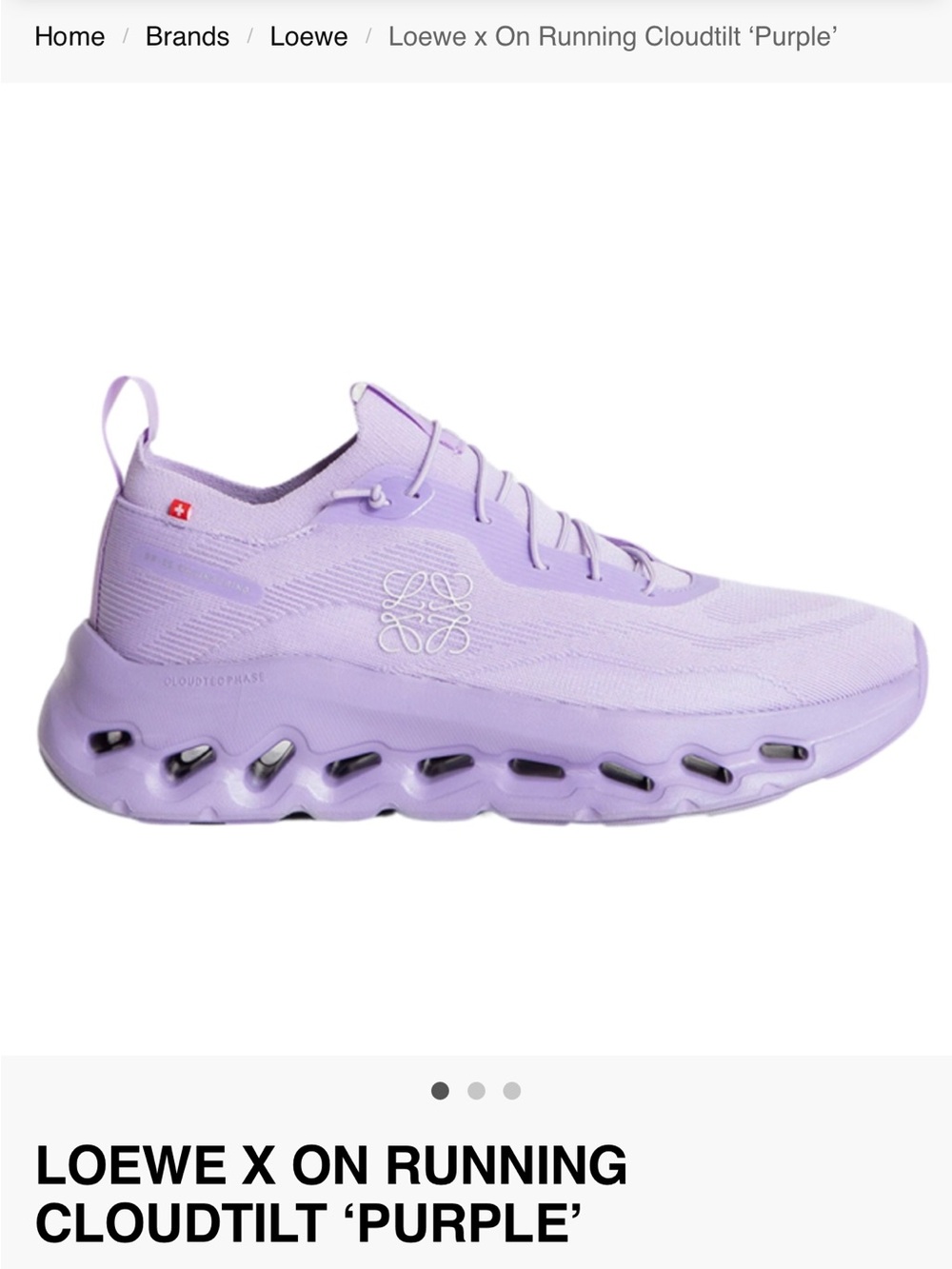 Loewe Lavender Women's Athletic Sneakers - Picture 9 of 9